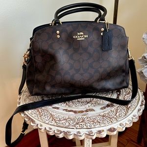 Coach Lillie Carryall Signature Brown Black